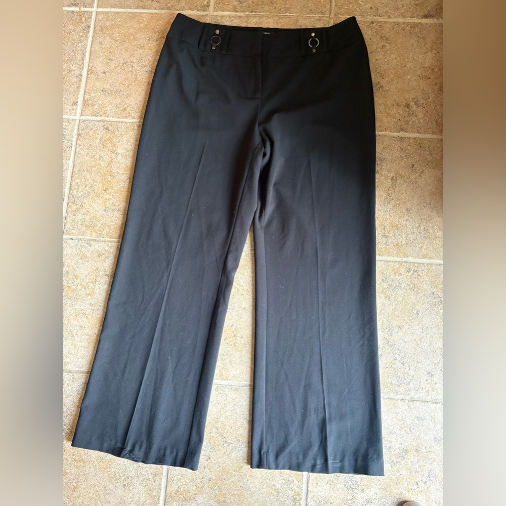 STYLE & COMPANY Black Wide-Leg Stretch Trousers, Size: 14W